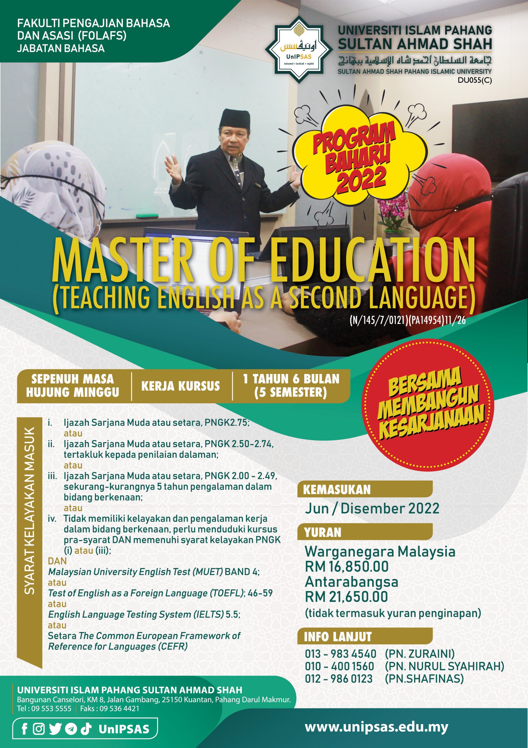 UnIPSAS MASTER PENDIDIKAN (TESL) 2022